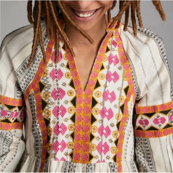 Anthropologie Lottie embroidered Dress - Picture 5 of 11